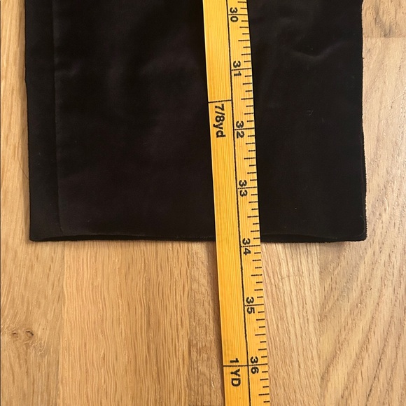Ann Taylor Velvet Black Pants Pockets Piping Size 4P - Picture 7 of 13